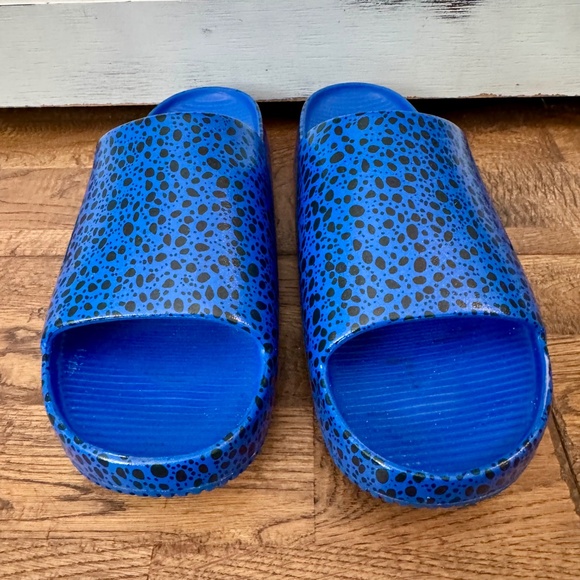 Nike Calm Electric Slides Sandals Racer Blue Dark Obsidian Men\'s Size 10 HTF main image 4